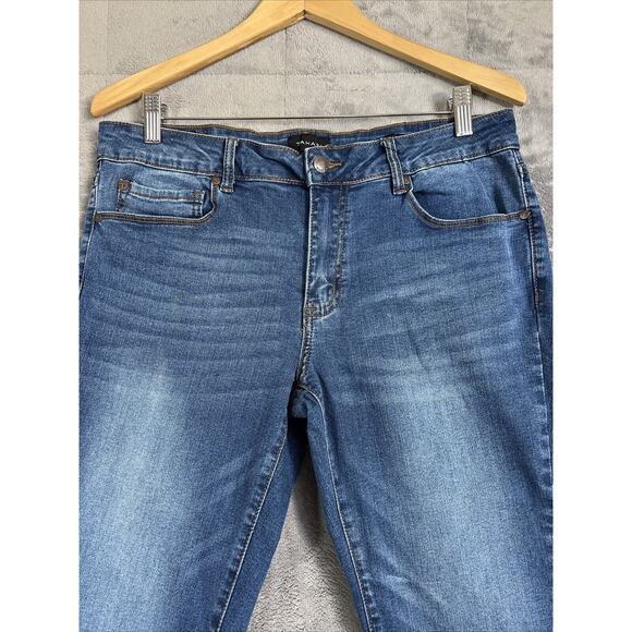 Tahari Jeans 12/31 Blue Kelly Classic Skinny Medium Wash Stretch Denim 26"Ankle - Picture 2 of 12